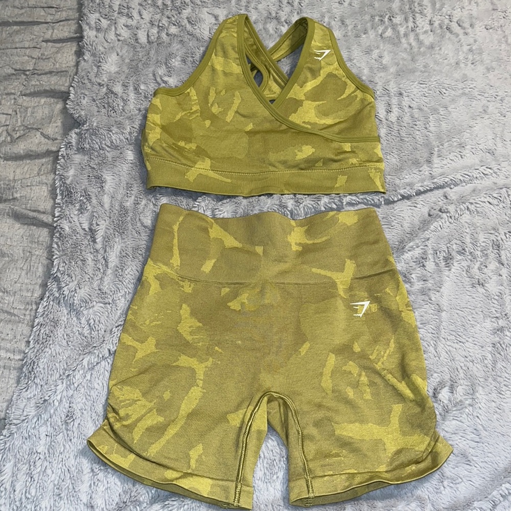 Gymshark Olive Green Crop Top